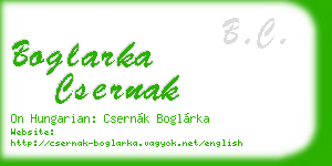 boglarka csernak business card